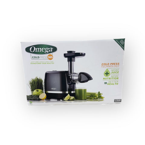 Close-up of Omega Cold Press 365 Juicer demonstrating the triple stage auger for high juice yield.