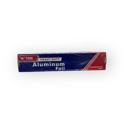 Heavy Duty Aluminum Foil Roll, 18" x 500 ft - 18 inch aluminum foil for versatile kitchen use.