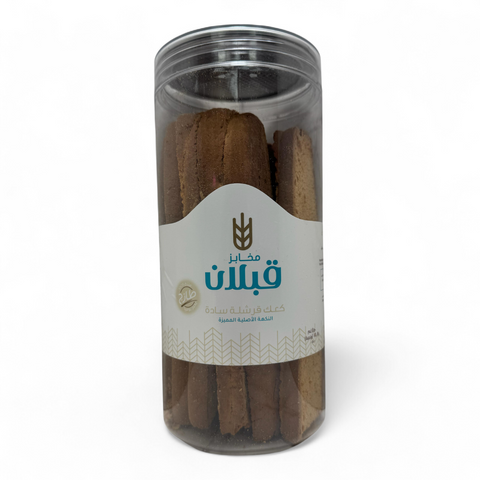 Qabalan Plain Rusk 350 G - Packaged view of the crispy rusk that is ideal for breakfast or tea time.