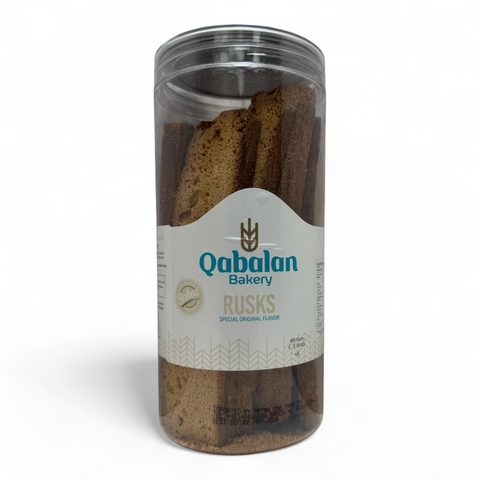 Qabalan Plain Rusk 350 G - A delicious and crunchy plain rusk, perfect for snacking or pairing with beverages.