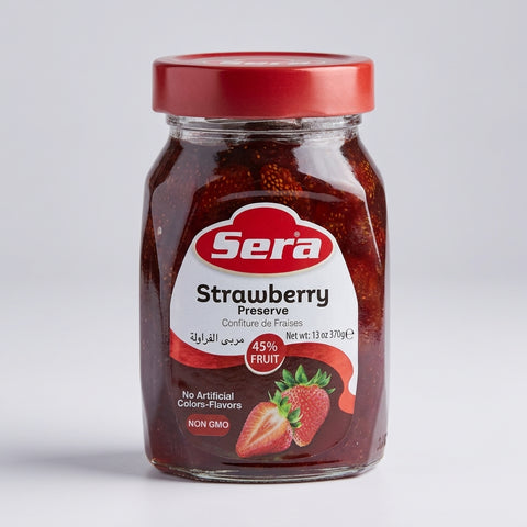Sera Strawberry Preserve 13 oz - 45% Fruit, No Artificial Colors or Flavors