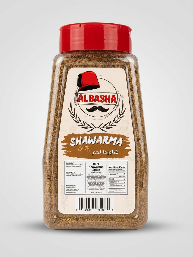 AlBasha Beef Shawarma Spice 1400g - Authentic Middle Eastern Seasoning