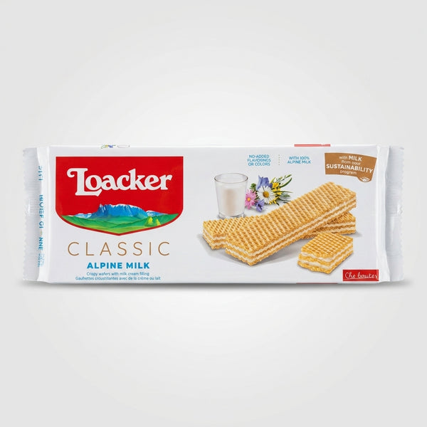 Loacker Classic Alpine Milk Wafers 175g - Premium Italian Cream Wafers