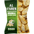 Al Fares 120g Roasted Zaatar Bread Bites natural thyme flavored crunchy herbed bread snacks in green packaging