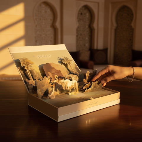 Assaf Riyadh Foundation Day Gift Set — 3x100ml Arabian luxury EDP, front view