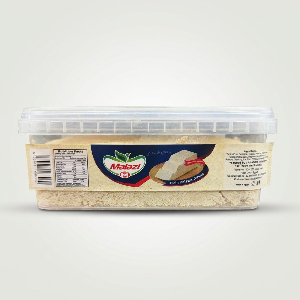 Malazi Plain Halawa Tahini - Premium Sesame Tahini Halva Spread
