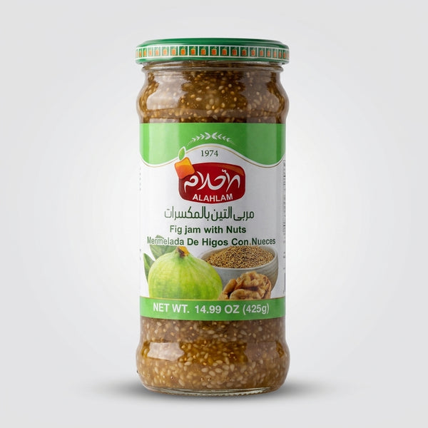 Al Ahlam Fig Jam with Nuts 14.99 oz - Premium Middle Eastern Preserve