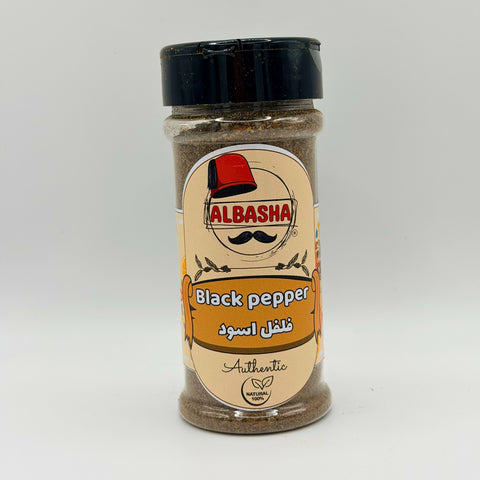 Premium whole peppercorns from ALBASHA featuring aromatic black pepper for cooking and seasoning.