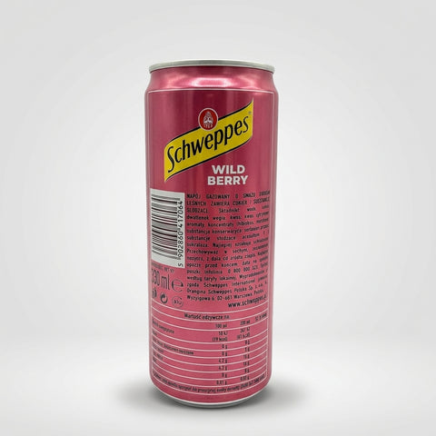 Schweppes Wild Berry 330ml - Refreshing Carbonated Fruit Drink