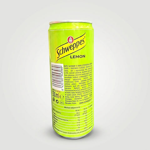Schweppes Lemon 330ml - Premium Sparkling Citrus Beverage