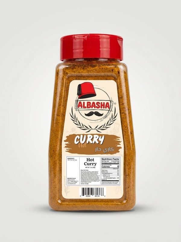 AlBasha Hot Curry Powder 7 oz - Premium Middle Eastern Spice Blend
