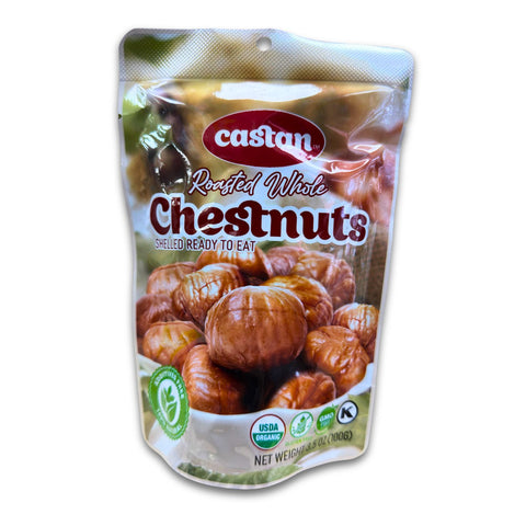 Castan Roasted Chestnuts Snack - Ready to Eat Whole Chestnuts, 6 Pack 100g, a delicious roasted chestnuts snack perfect for any occasion.