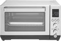 GE Stainless Steel Quartz Convection Toaster Oven showcasing its sleek stainless steel design, perfect for modern kitchens.