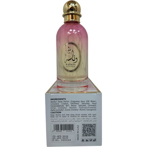 PERFUME WANASA by Lattafa - showcasing long lasting fragrance in a beautifully crafted bottle.