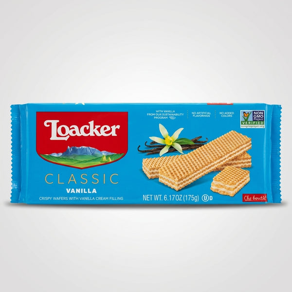 Loacker Classic Vanilla Wafers 6.17oz - Crispy Italian Cream Wafers
