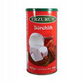 Erzurum 50% Boreklik cheese 800g can with green lid and red label, halal product from the Netherlands, ideal for börek, salads, and köfte dishes