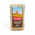 DURU EXTRA COARSE BULGUR 1 K #4 product image showcasing the grain's texture and packaging for culinary use.