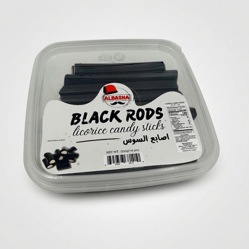Black Rods Licorice Candy Sticks (120g) - 1