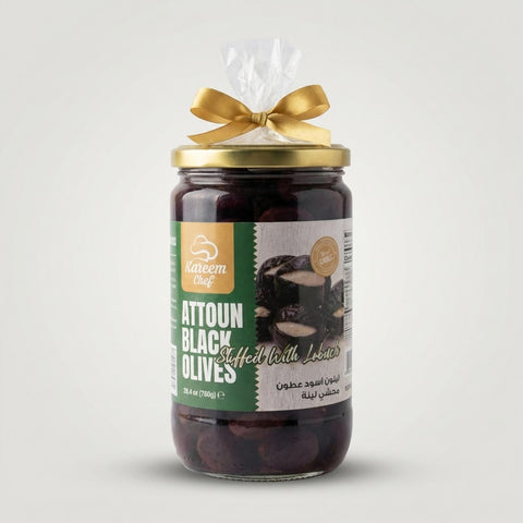 Attoun Black Olives Stuffed with Labneh (750g) - 1