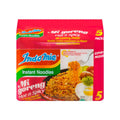 Indomie Instant Noodles Hot & Spicy Mi Goreng 5-pack Indonesian stir fry noodles with chili and garlic seasoning.