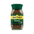 Jacobs Kronung Coffee 200g jar of freeze-dried instant coffee with green lid and yellow label