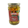 Majlesi Mixed Pickled Torshi Makhloot jar with assorted pickled vegetables, 24 oz
