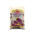 Packaging of Sera Dry Eggplant, labeled as Dolmalik Patlican, featuring a colorful design with illustrations of eggplants, suitable for stuffing. The packaging states it contains 40-50 pieces and includes information in multiple languages.
