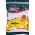 Sadaf Wheat Starch 12oz bag of premium quality wheat starch, kosher and halal certified, Mediterranean and Middle Eastern food product.