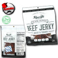 Sharifa halal black pepper beef jerky moist and tender pack with nutrition facts and halal certification logo
