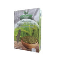 Shatleh Palestine Coarse Freekeh 450g packaging with wooden bowl of green freekeh grains and map of Palestine background