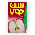 SunTop Apple Drink carton with red and green design featuring a sliced apple image and Arabic text.