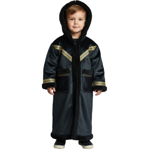 Kids Winter Fur Coat – Hooded 3-4 y old in a vibrant color, ideal for keeping toddlers warm and fashionable.